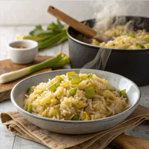 Arroz al puerro