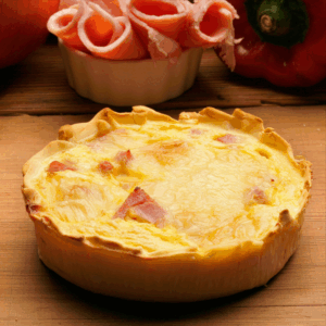Tarta de jamón y queso