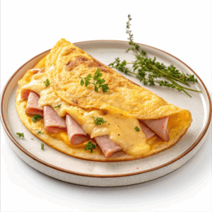 Omellette de jamón y queso